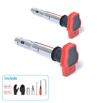 

2PCS Ignition Coil For Volkswagen Audi A4 A5 A6 A7 A8 Q5 Q7 R8 S4 S5 S6 S8 SQ5 VOLKSWAGEN TOUAREG OE 06E905115C + Tool Kit