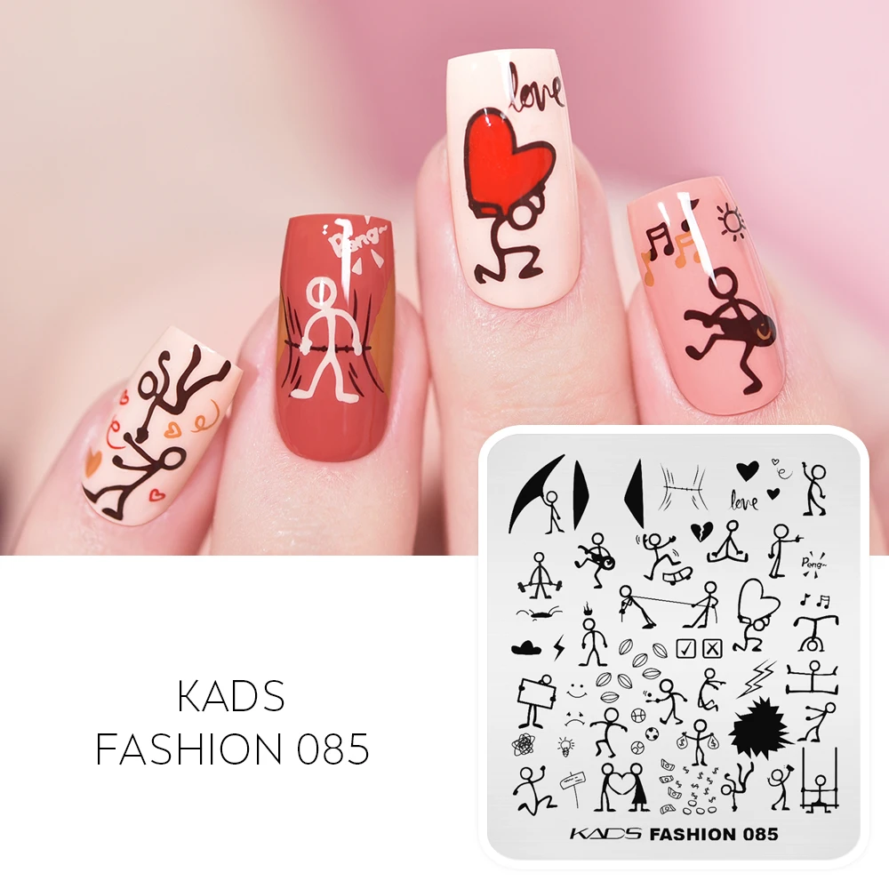 Cartoon Pattern Design Nail Stamping Plate Stickman Image Nail Art Stamp  Template DIY Nail Art Design Printing Stencil Tools|Nail Art Templates| -  AliExpress