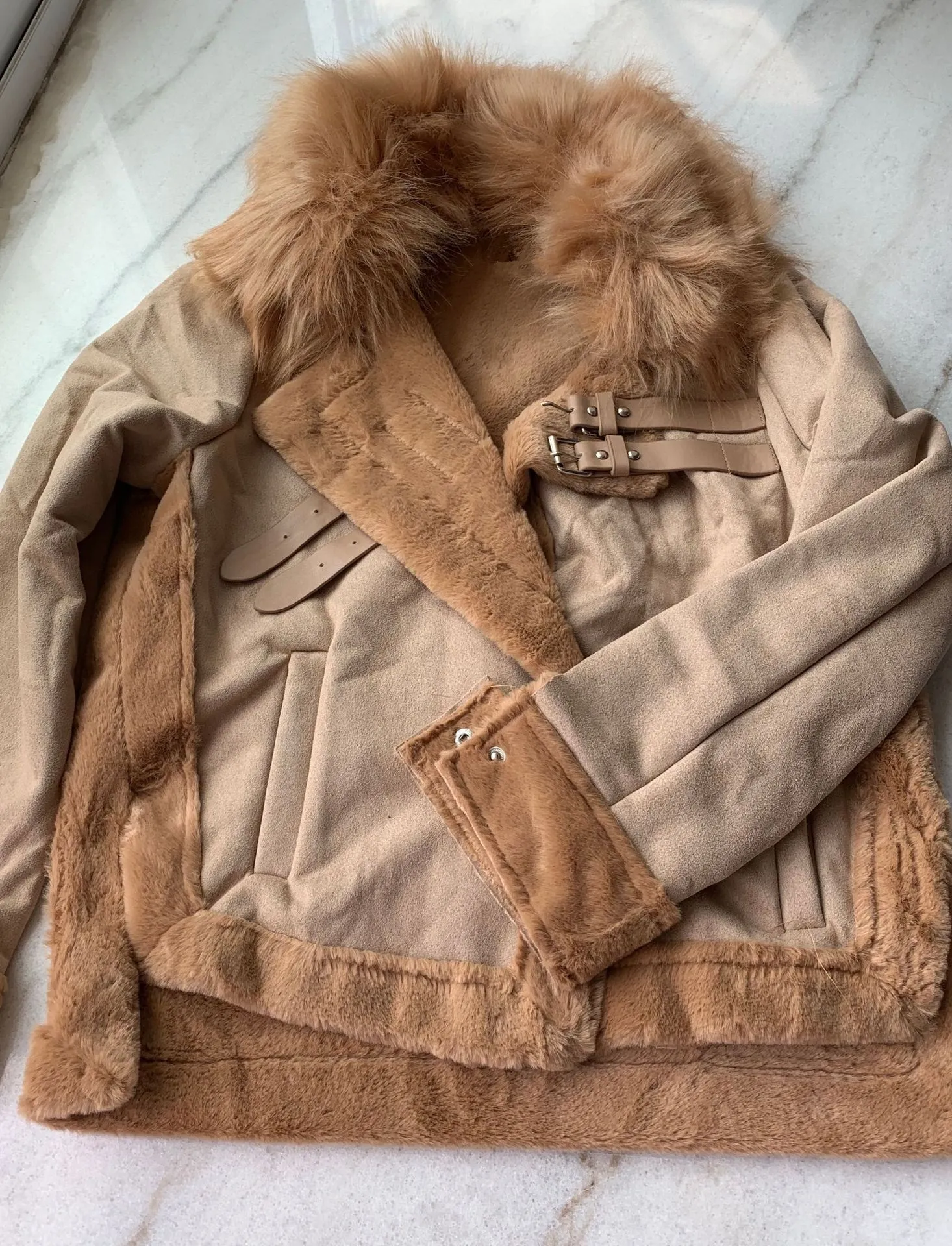 Женская зимняя замшевая кожаная куртка, кожаные куртки, короткая байкерская куртка из овечьей шерсти, толстое теплое пальто из овечьей шерсти