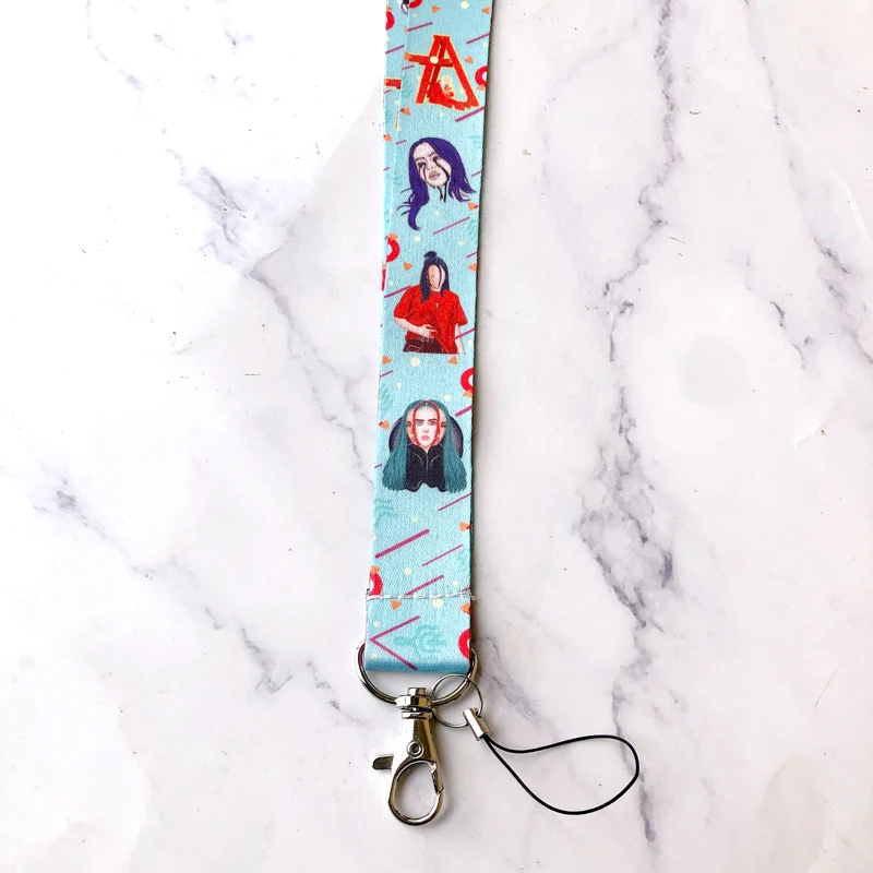 Billie Eilish ремешок для шеи ремешки ключей ID карты Пропуск Тренажерный зал мобильный