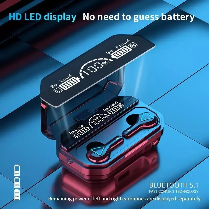 A15 TWS Bluetooth 5 1 Earphones 2000mAh Charging Box Wireless Headphone Waterproof Earbuds Headsets With Microphone