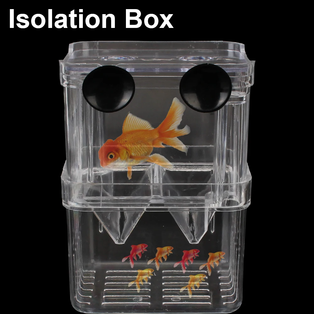 Breeder Aquarium Hatchery Incubator Holder Fish Tank Breeding Isolation Box Double-Deck Transparent Acrylic fish breeding box