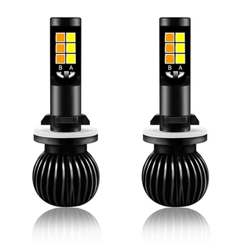 

2Pcs X5 Led Headlight Bulbs Car Headlamp 40W 5200Lm Auto 6000K White Yellow Fog Light Dc 12V/24V 3030Smd 880