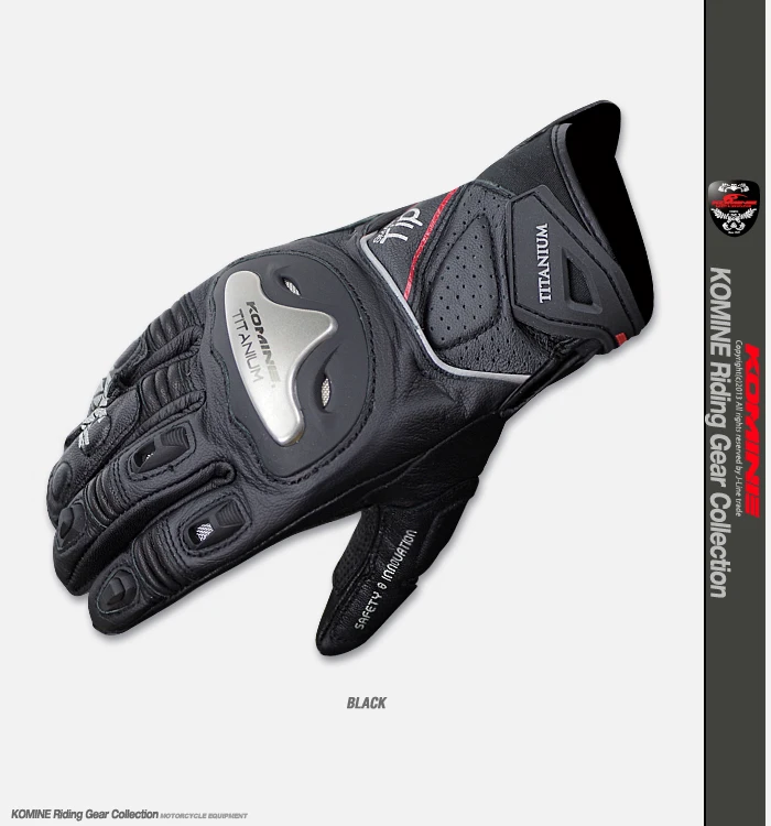 KOMINE GK170 титановые Мотоциклетные Перчатки дышащая сухая кожа углеродное волокно 3D перчатки для верховой езды 3 цвета Размер M L XL