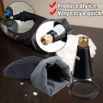 

NEW Dry Ice Maker Basic Edition Standard Thread Valve W21.8 Set Plastic Cone+Collection Bag For 1kg+O-ring Seal
