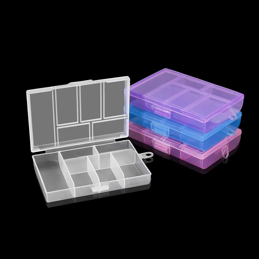 8.4*12mm Holder Case Plastic Jewelry Rectangle Box Case Beads Earring Accessories Storage Boxs Display Organizer Container