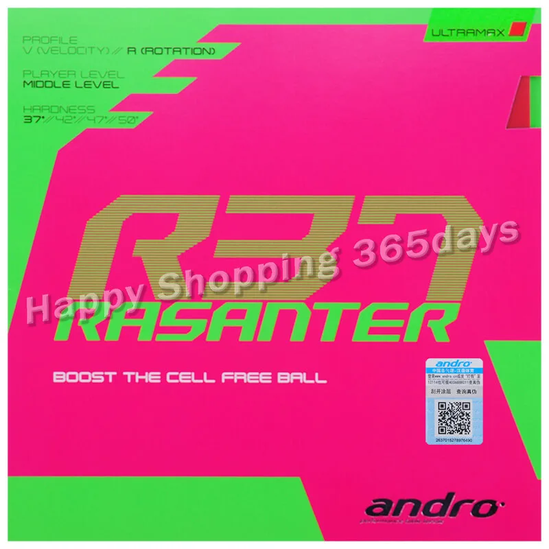 Andro RASANTER R37 (Non-tacky Rubber Tensor Sponge) Table Tennis Pips-In Ping Pong Sponge Tenis De Mesa | Спорт и развлечения