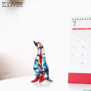 

Little Penguin Wildlife Sculpture Playful Handmade Craft Hand Blown Glass Figurine Art Home Ornament Decoration Crafts