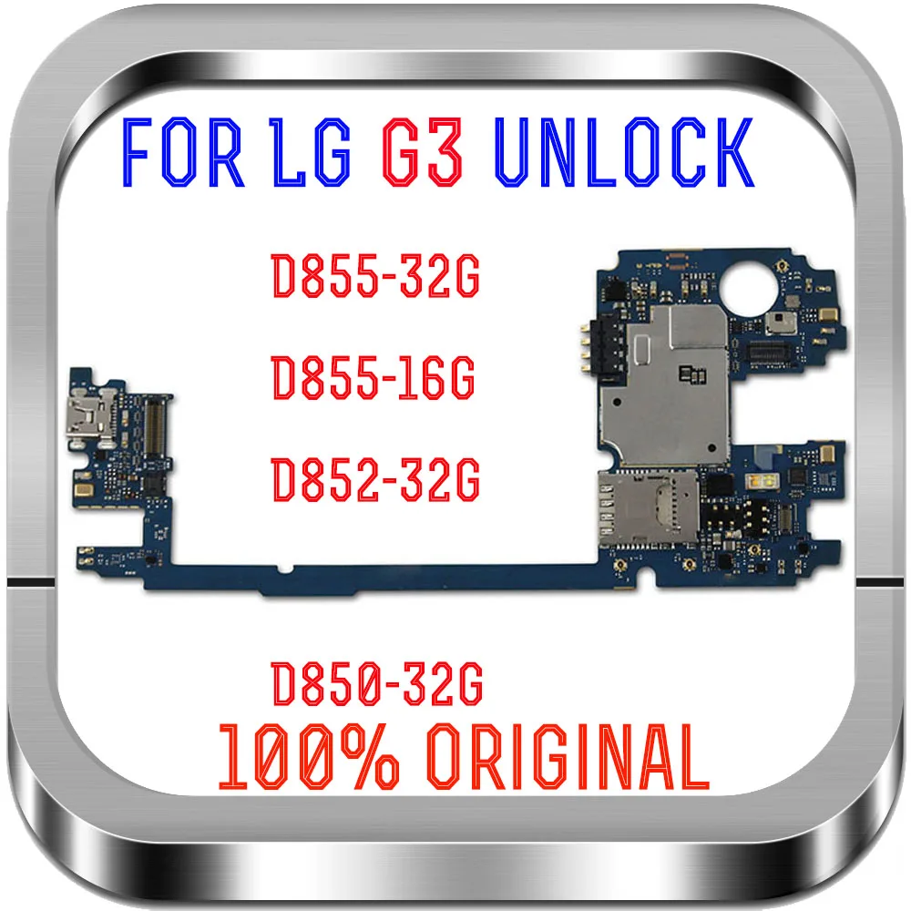 Европейская версия разблокирована для LG G3 D855 материнская плата 16 ГБ 32 с системой