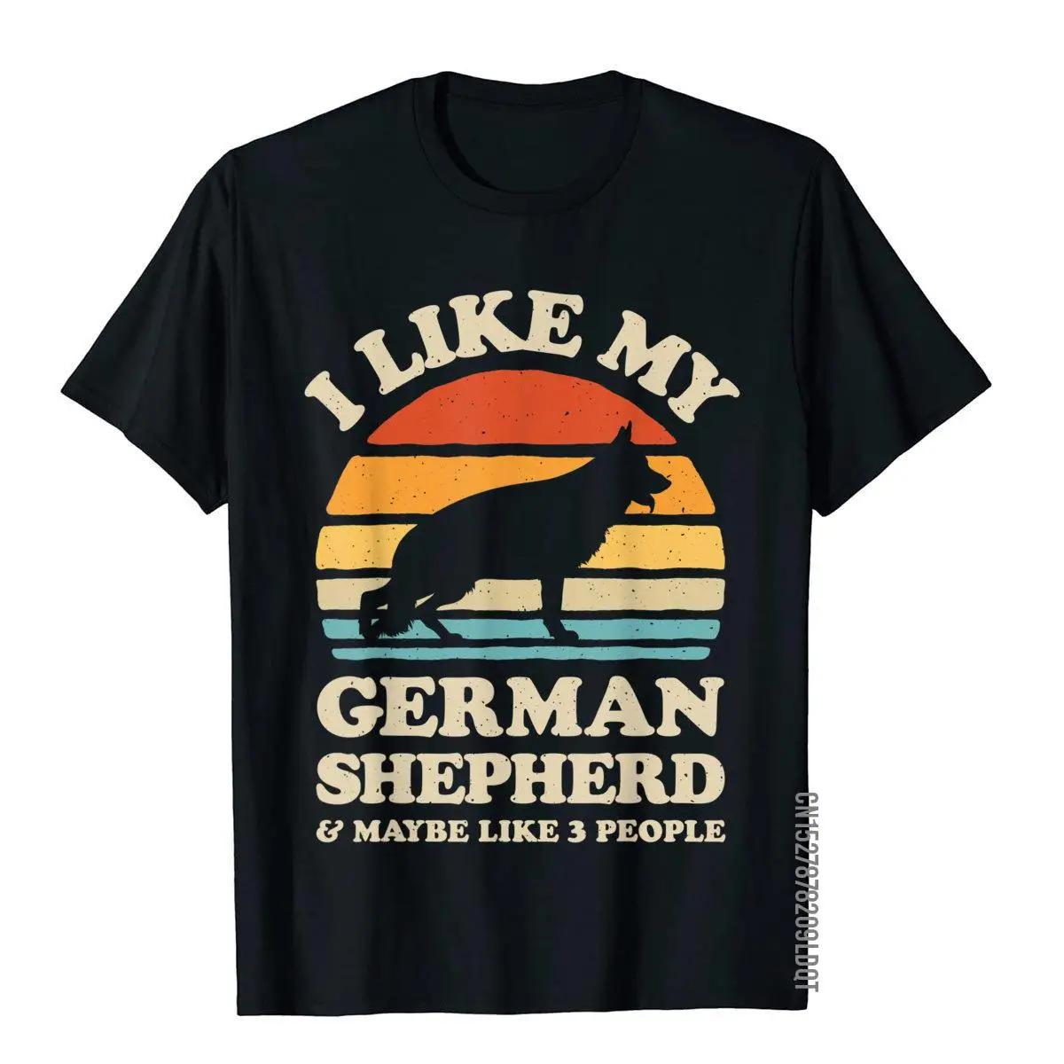 I Like My German Shepherd And Maybe Like 3 People Dog Lover T-Shirt__B10783black