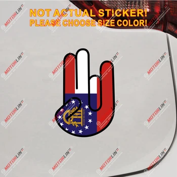 

Georgia Flag Shocker Hand Decal Sticker Car Vinyl reflective glossy pick size