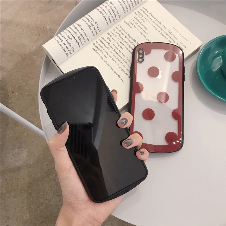 Модный винный Красное сердце любовь Arc чехол для телефона iphone XS Max XR X 6 7 8 Plus твердый стеклянный прозрачный Модный чехол