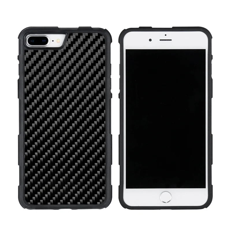 

Luxury Real Carbon Fiber Hybrid Case TPU+PC Anti-Shock Cover for iPhone 7 8 Plus X XS Max XR Phone Case