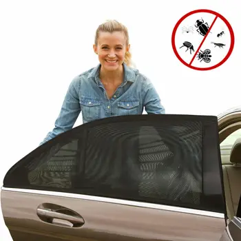 

Car Window Mosquito Net for Car Window Mosquito Net Car Screen Window Cover Sun Shades Repellent Mesh 2Pcs Curtain Net