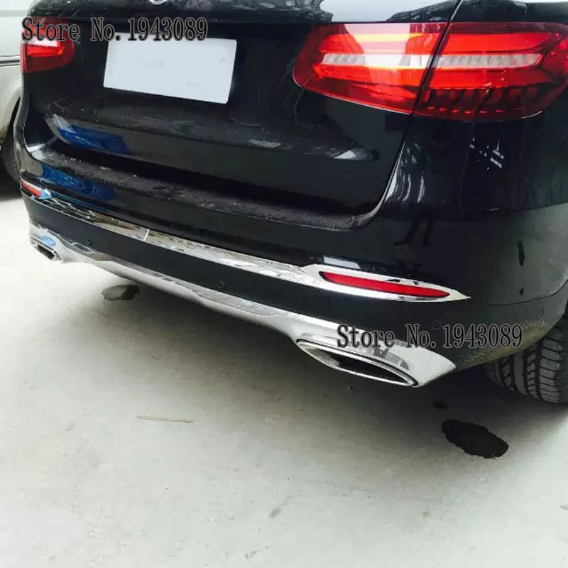 BS пластик хром для Mercedes Benz GLC Автомобильный задний противотуманный Абажур противотуманная крышка отделка авто аксессуары автомобильный Стайлинг