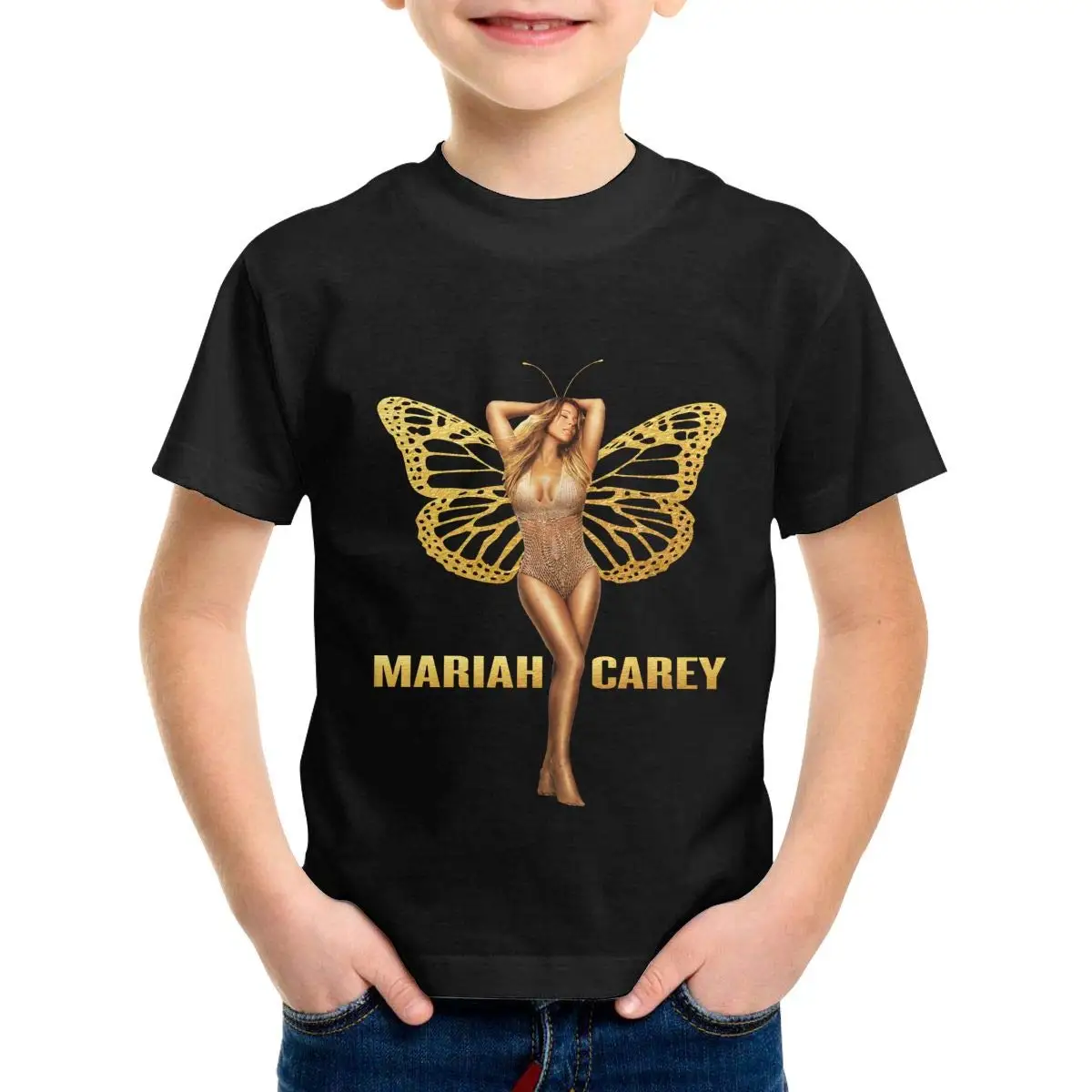 Mariah Carey/футболка унисекс с бабочкой для девочек и мальчиков детская блузка |