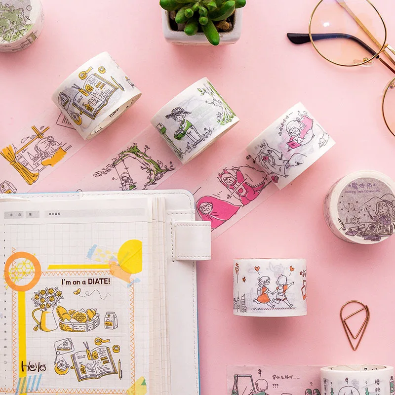 1 шт. васи ленты DIY японская бумага соль девушка Маскировочная лента декоративные