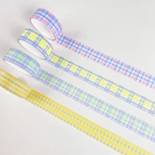 Ensemble de 4 bandes Washi en papier inscriptible, rubans adhésifs de masquage décoratifs pour bricolage, Scrapbooking, planificateurs de décor, fournitures artisanales