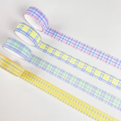 Ensemble de 4 bandes Washi en papier inscriptible, rubans adhésifs de masquage décoratifs pour bricolage, Scrapbooking, planificateurs de décor, fournitures artisanales 