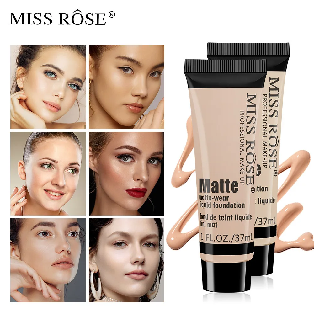 MISS ROSE-crema reparadora para base de maquillaje, corrector, red líquida, fuente en vivo roja, venta al por mayor