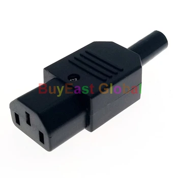 

(Pack 5) IEC C13 Female Receptacle, C14 Male Plug Rewireable PDU PSU Connector AC100~250V 10A