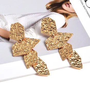 

Wholesale Hanging Gold Metal Dangle Long Drop Earrings Fine Jewelry Accessories Fashion Pendientes Bijoux For Women Christmas