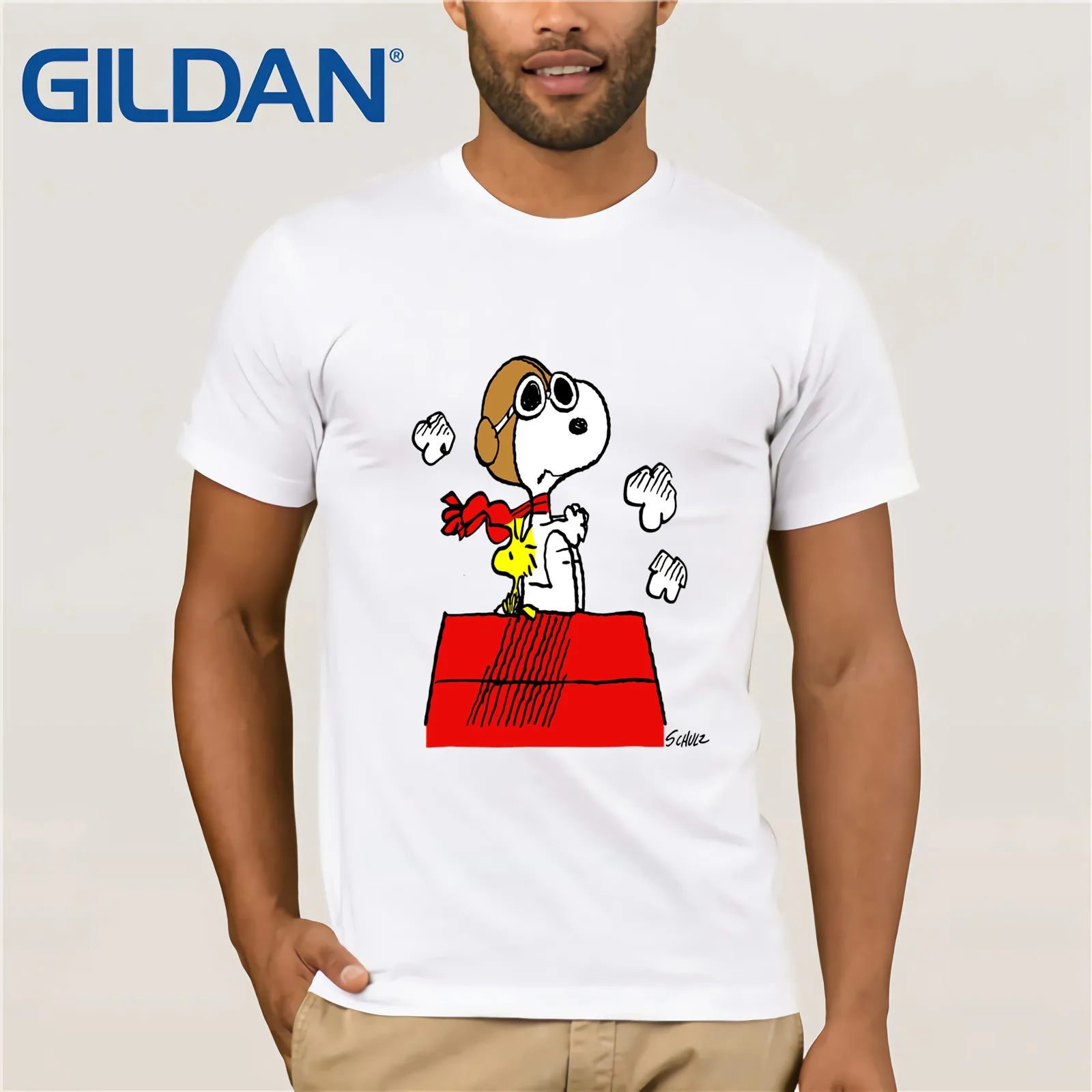 

Peanuts Flying Ace 2019 Summer Men's Short Sleeve T-Shirt