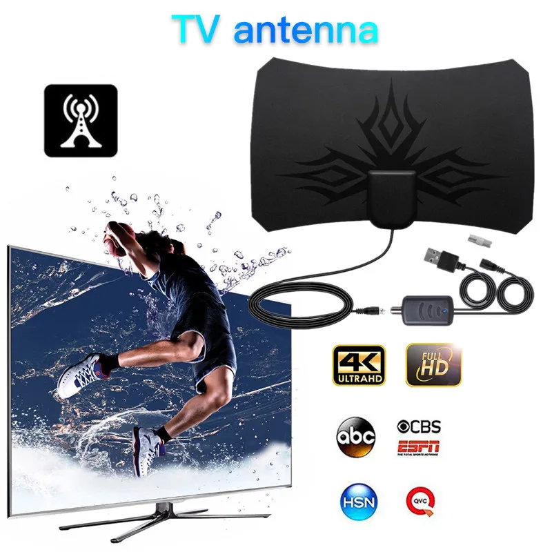 

HDTV antenna Digital Antenna TV receiver indoor 1200 miles with Amplifier Booster DVB-T2 isdb-tb Satellite receiver clear Aerial