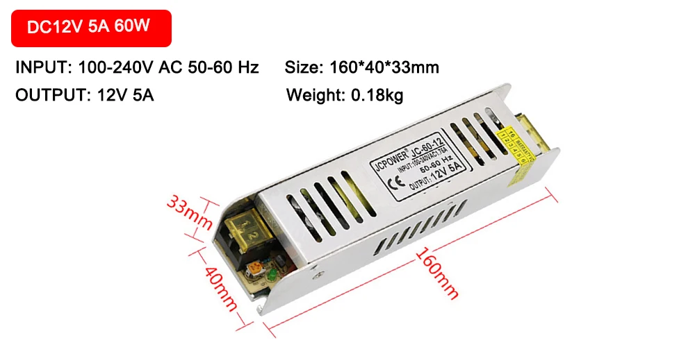 DC 12V Светодиодный источник питания Трансформаторы ультра тонкий 5A/10A/12.5A/15A/16.5A/20A/30A переключатель адаптер освещения AC 110 V-220 V