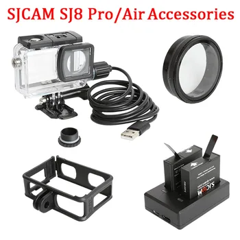 

For SJCAM sj8 Charging Waterproof Case Standard Protective Frame Lens Protector Film for SJCAM SJ8 Action Camera Accessories Set
