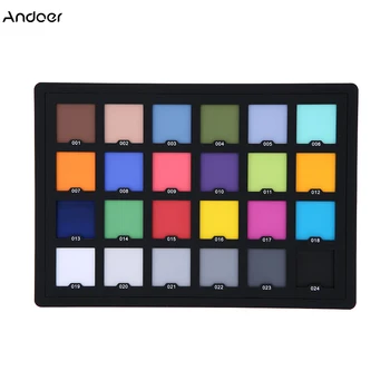

Professional 24 Color Card Test Color Balancing Card Palette Board for Superior Digital Color Correction Photography Accessories