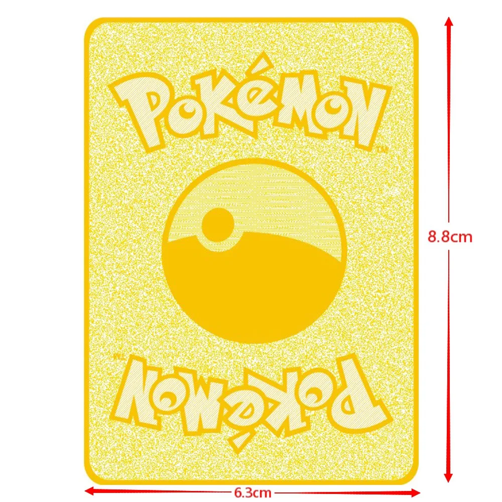 Pokemon Iron Shiny Cards English Charizard Mewtwo Pikachu Metal Cards Vmax Metal Gold Pack Game Collection Cards Gift Kids