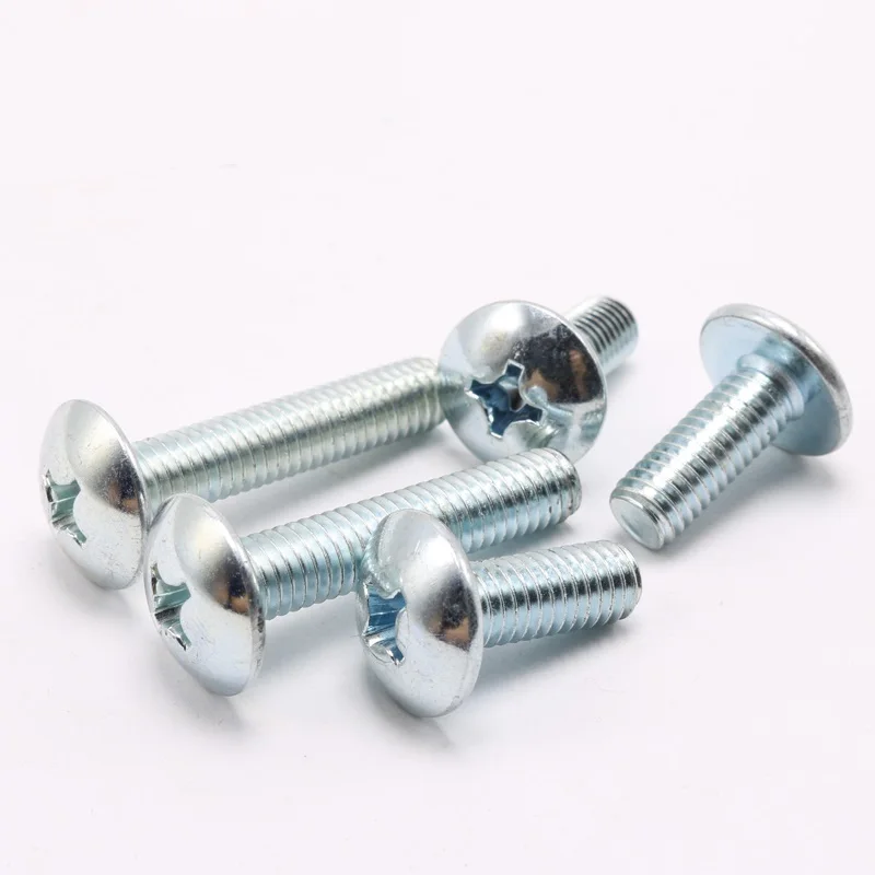 

M5/M6 Cross Recessed Raised Counter Pan Big Head Screws Zinc Plated Flat Tail Screw Vida Phillip Parafusos Plaine Vis Viti BS450