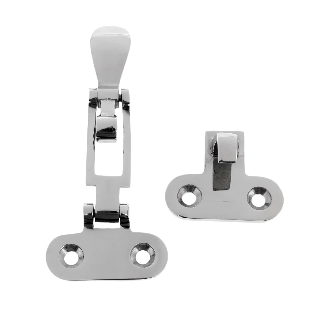 Stainless Steel Boat Anti-Rattle Latch + Zinc Alloy Chrome Lock Slam Latch