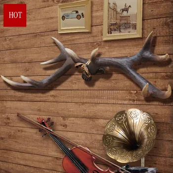 

AMERICAN COUNTRY VINTAGE CLOTHING STORE DECORATION WALL DECORATION WALL HANGING PENDANT CREATIVE ANTLERS HOOK