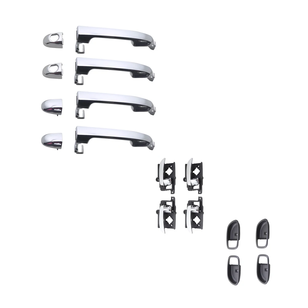 12PCS CHROME OUTSIDE EXTERIOR INTERIOR DOOR HANDLE FOR HYUNDAI ELANTRA 07-11 2007 2008 2009 2010 2011 Handle:82651-2H000 | Автомобили и