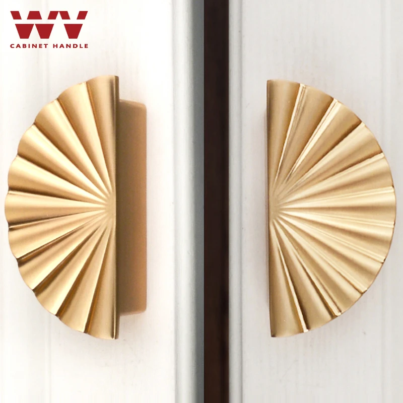 WV Gold Kitchen Door Handles For Furniture Kitchen Cupboard Closet Drawer Home Decoration