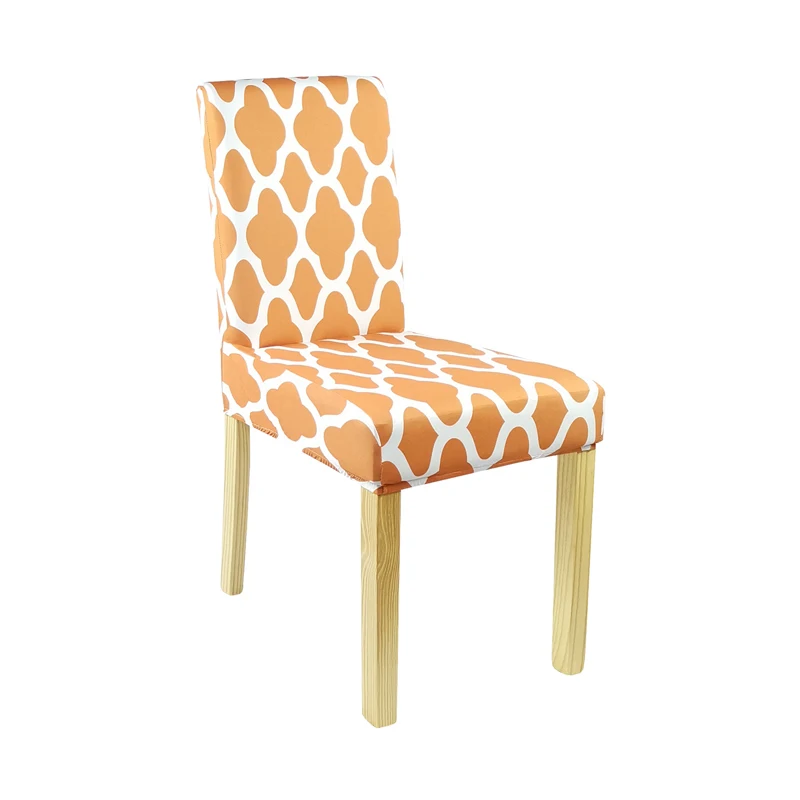 Чехлы для стульев обеденный чехол для кресла спандекс эластичное покрытие универсальные чехлы для стульев стрейч полоса для кухни Свадьба отель банкет - Цвет: 12-Orange