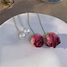  Trendy Flower Ear Line Earrings for Women Elegant Retro Earings Brincos Party Jewelry 