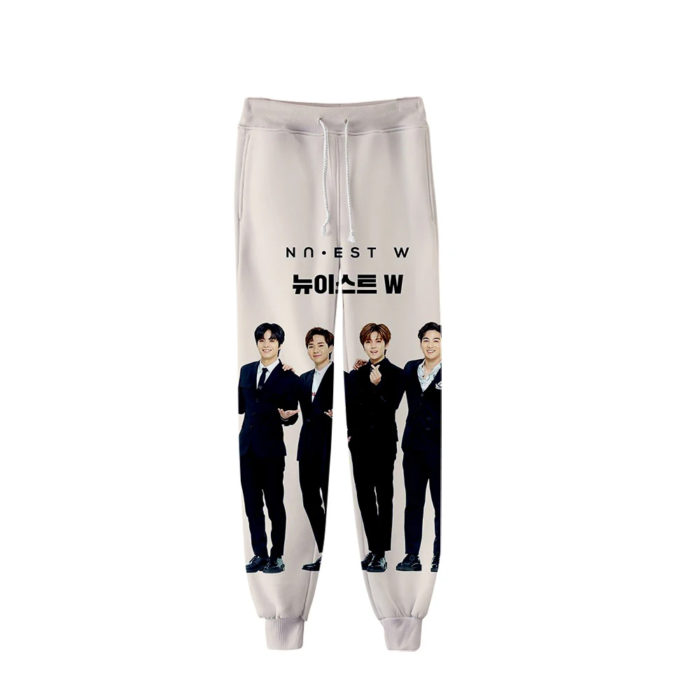 NU'EST певица Спортивные Штаны унисекс ролевые повседневные тонкие секции плюс бархат утолщение Хип-хоп брюки