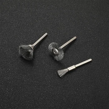 

3pcs Steel Wire Wheel Brushes Buffing Drill Rotary Tools Grinder Welding Polishing Cups Drill Bit for Metal Rust Removal Brush