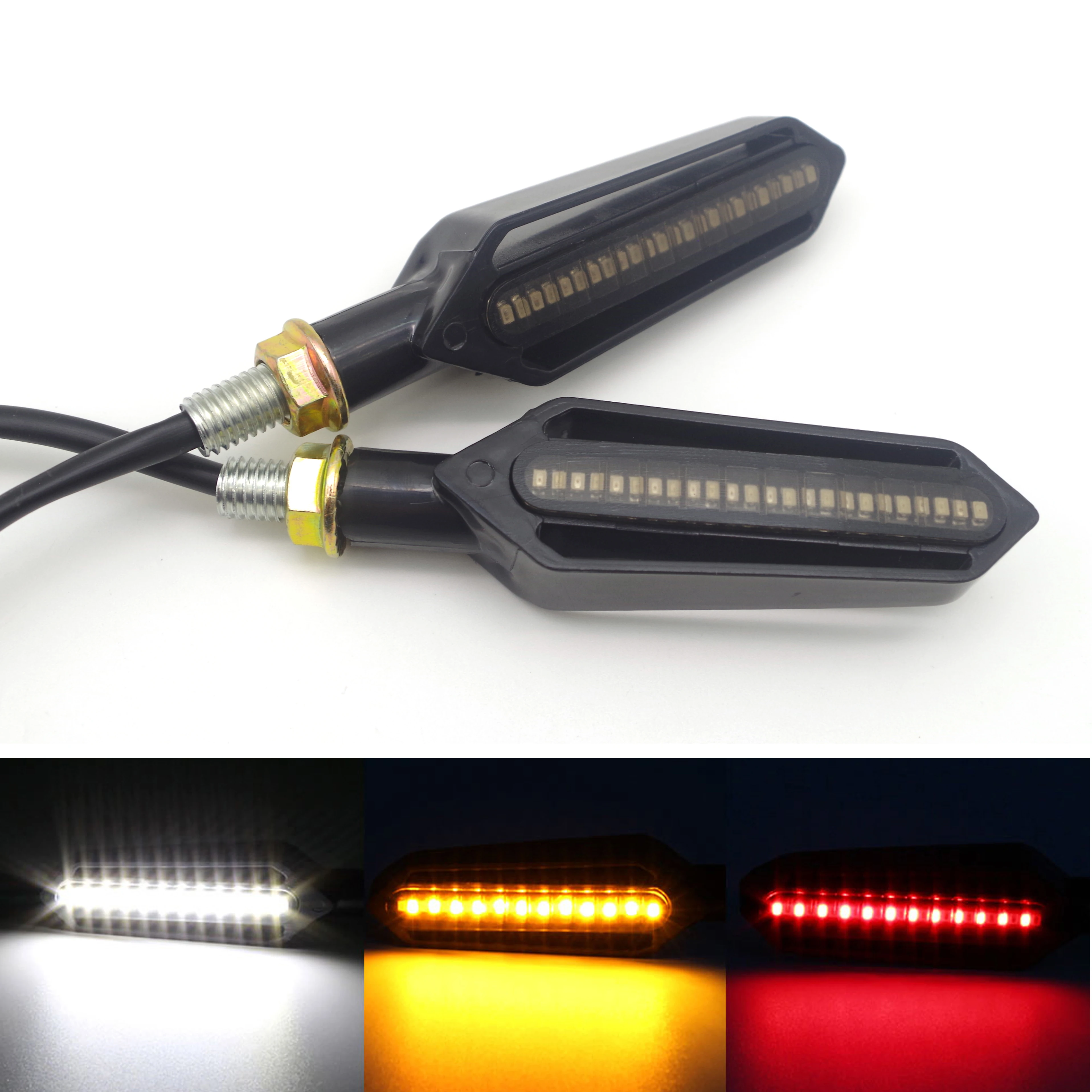 

Universal Motorcycle LED Turn Signal Light Indicators Amber Blinker Light Flashers FOR triumph speed triple bmw k1200s k1200r
