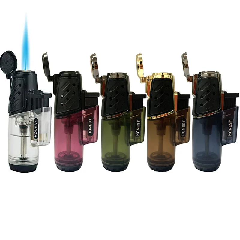 Jet Cigar Lighter Windproof Turbo Strong Flame Gas Butane Refillable Torch Lighter with Butane Window Gadgets for Men
