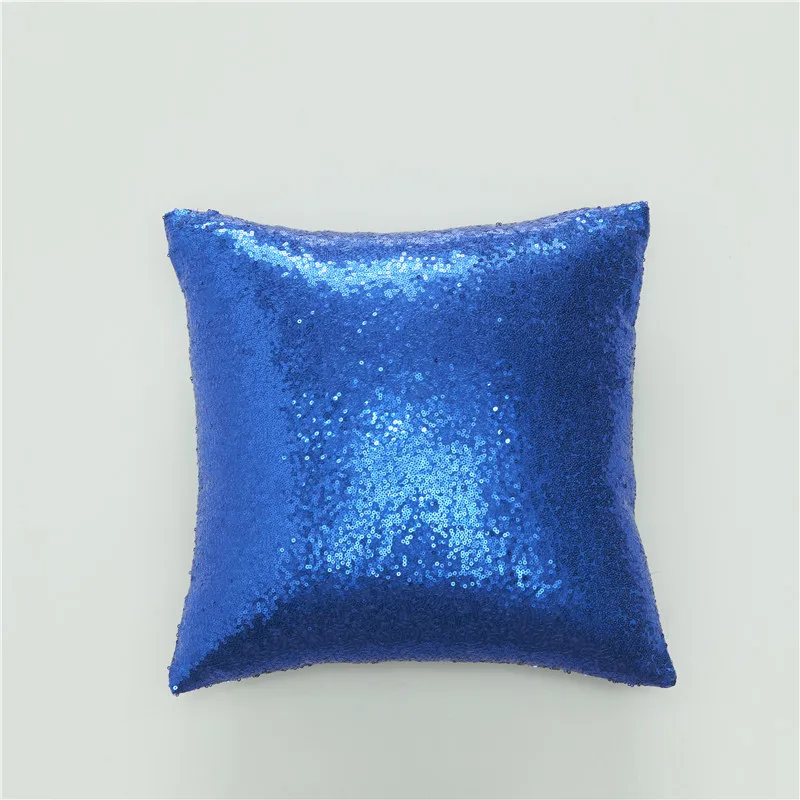 Luxurious Mermaid Glitter Sequin Cushion Cover - 40x40cm Decorative Throw Pillowcase