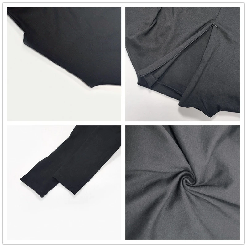 Женский Облегающий комбинезон Fuedage черный облегающий с длинным рукавом Клубные