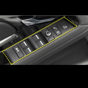 

LHD!! For Range Rover Evoque 2020 Carbon Style Window Lift Swith Buttons Frame Cover Trim Car Styling