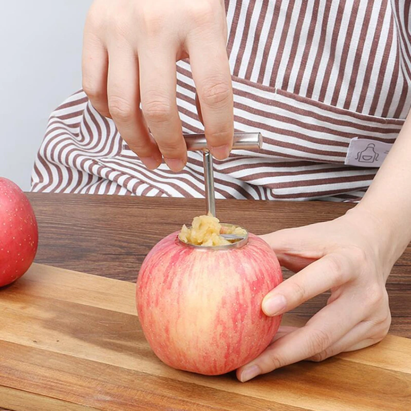 Pear Seed Remover Cutter Kitchen Gadgets Stainless Steel Home Vegetable Tool Apples Red Dates Corers Twist Fruit Core Remove Pit | Дом и сад
