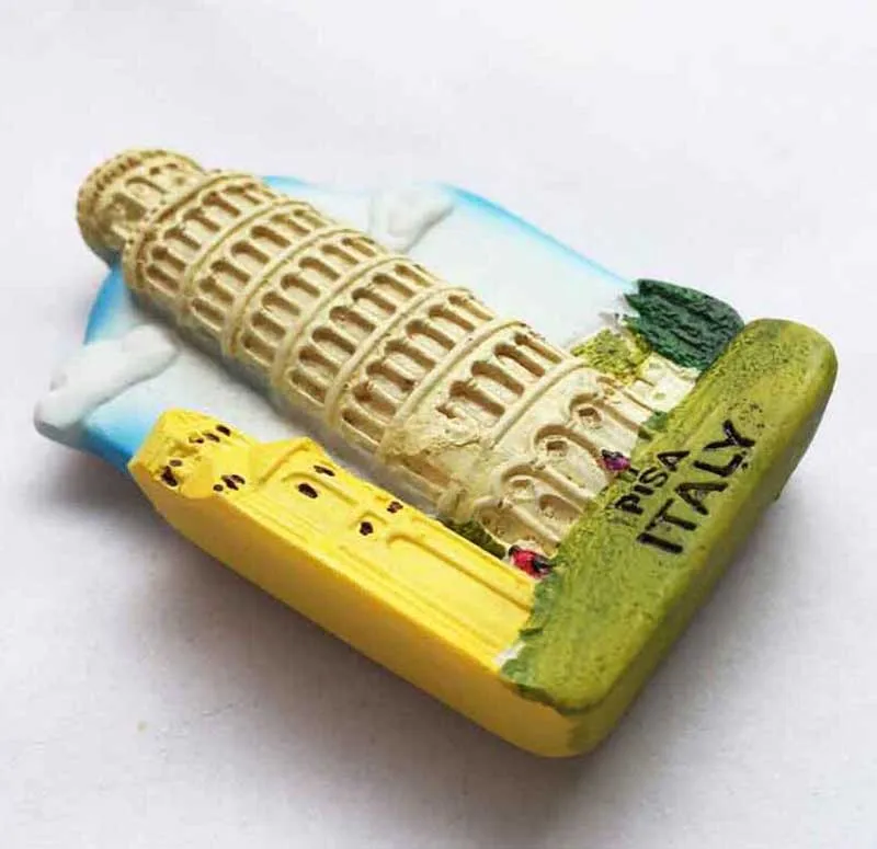 Италия 1 шт. Творческий Пизанская башня из полимерной глины (керамическая ручной