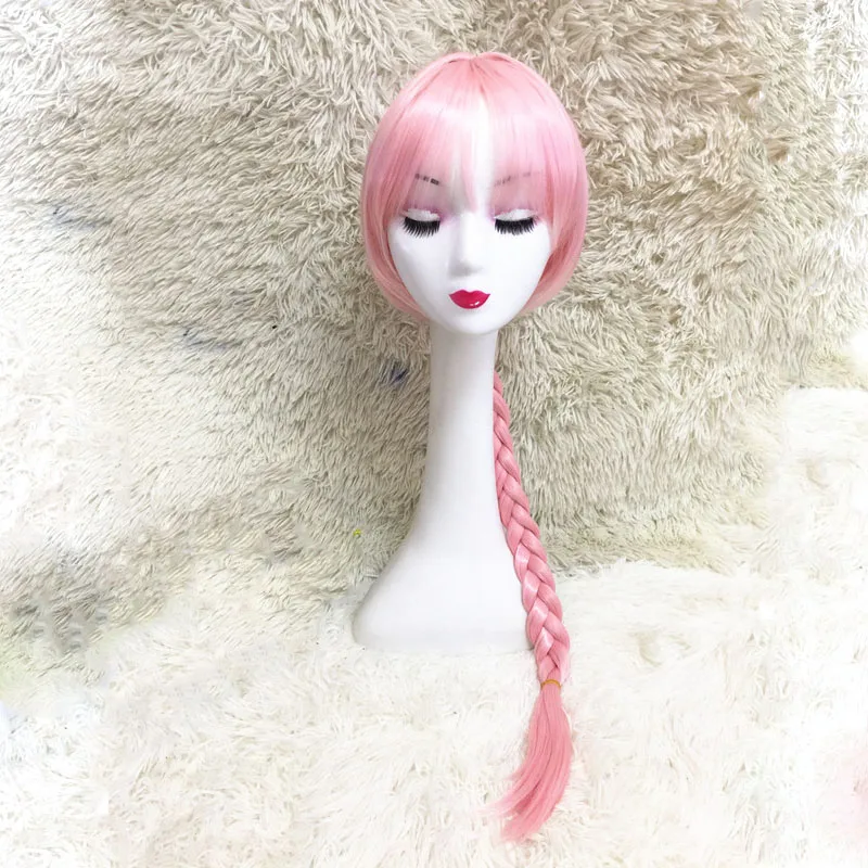 Косплей Аниме Fate apocripha Astolfo костюмы для косплея розовый парик женский фиолетовый жакет юбка наборы пальто для Хэллоуина Одежда для вечеринки - Цвет: Wig