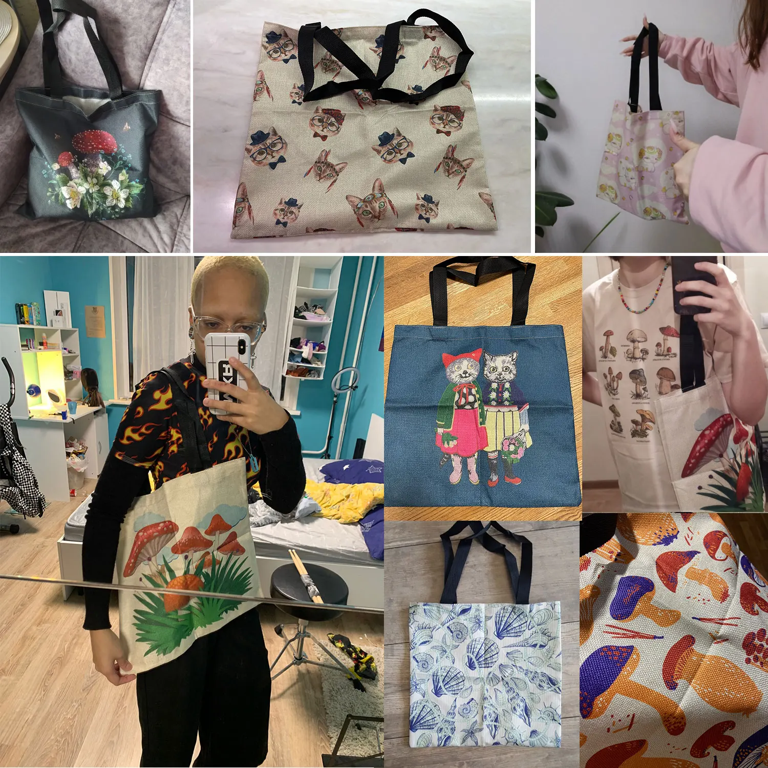 Customized Mandala Flower Tote Bags Women Eco Reusable Shopping Bag Floral Print Handbags For Lady Foldable Traveling Beach Bags